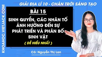 Địa lí 10 Bài 15: Sinh quyển các nhân tố ảnh hưởng đến sự phát triển sinh vật | Chân trời sáng tạo