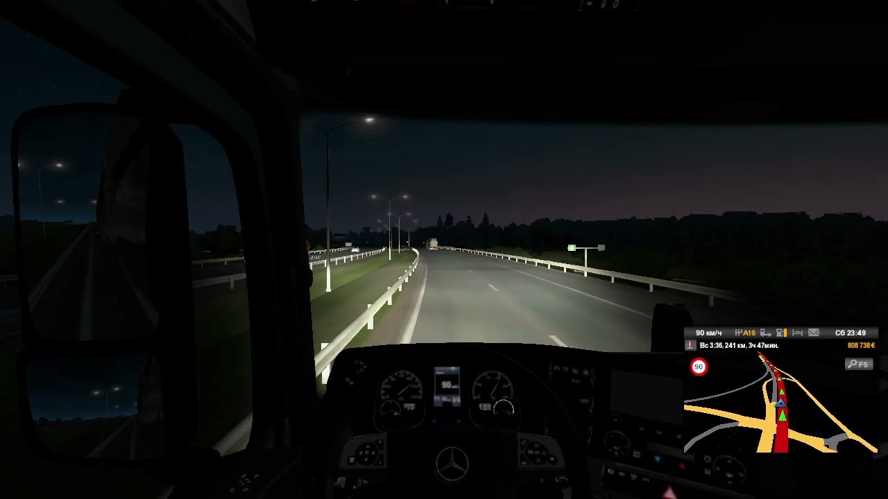 19) Euro Truck Simulator 2 Скутеры (9т) (2613км) 447км Стамбул (TR) - Вентспилс (LV)