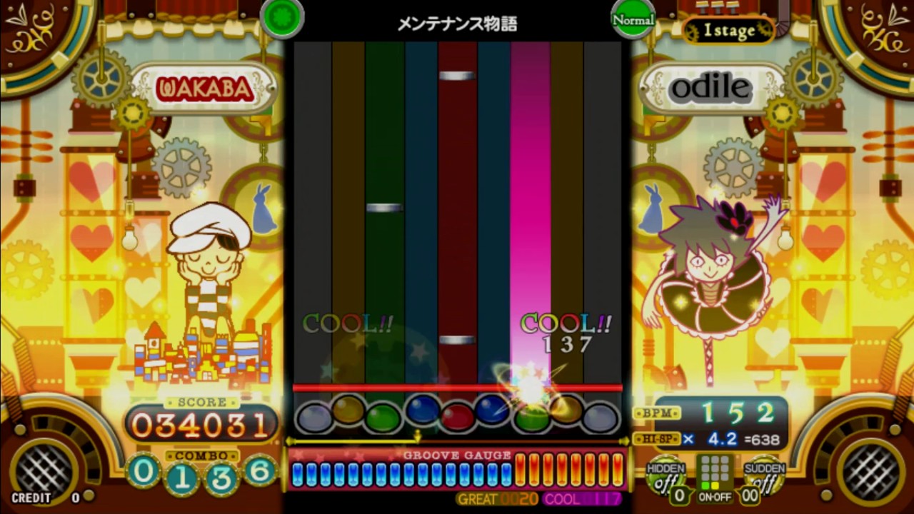 [pop'n music うさぎと猫と少年の夢] Lv.23 メンテナンス物語 [Normal]