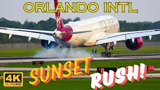 #4K SUNSET RUSH 5/28/24 ORLANDO INT'L AIRPORT #aviation #new #plane #best #popular #airport