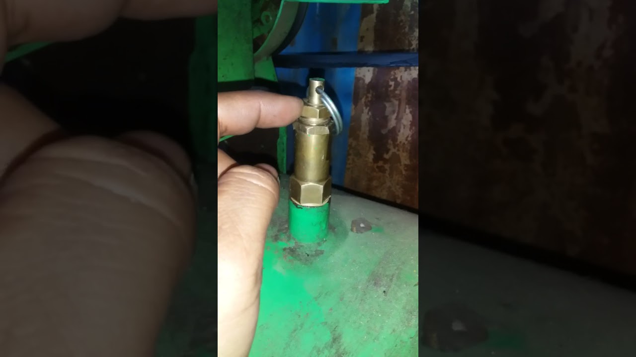 Air compresor , solution for open of safety valve.cheque nut loose karne ka aur bolt tight karne ka.