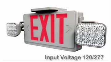 LED RED Exit Combo Fixture