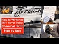 How to Winterize RV Jayco Travel Trailer Chemical Free using Blow Out Plug Draining the Water System