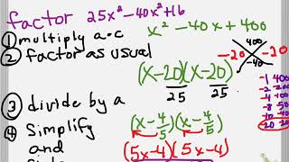 Slide and Divide Factoring