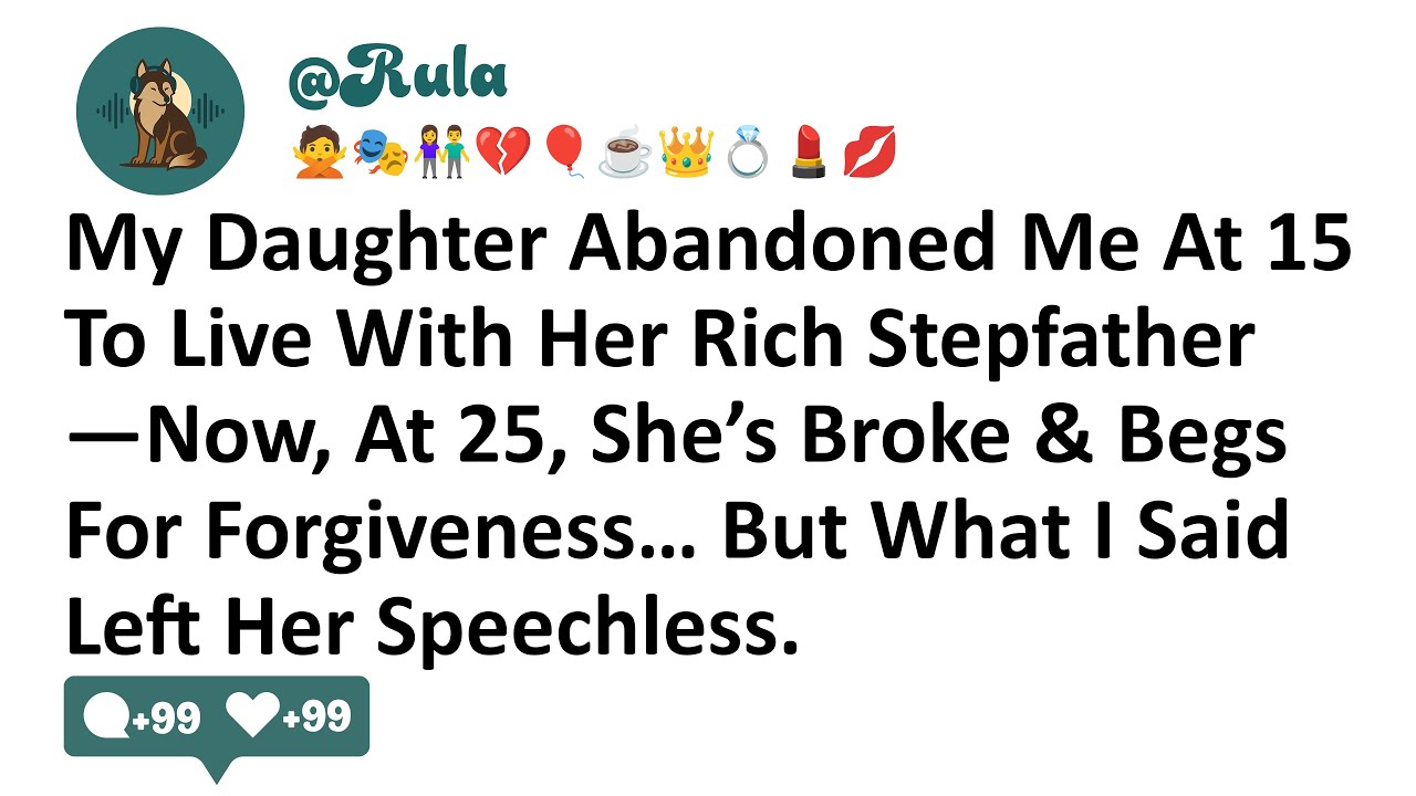 My Daughter Abandoned Me At 15 To Live With Her Rich Stepfather—Now, At 25, She’s Broke & Begs For..