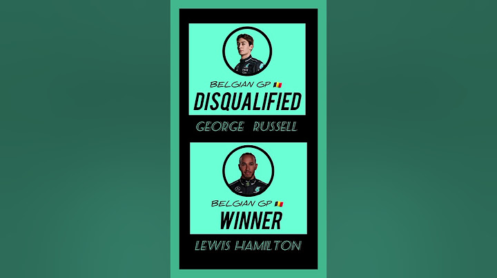GEORGE RUSSELL DISQUALIFIED  AND LEWIS HAMILTON WINS BELGIAN GP #f1 #shorts #russell  #hamilton