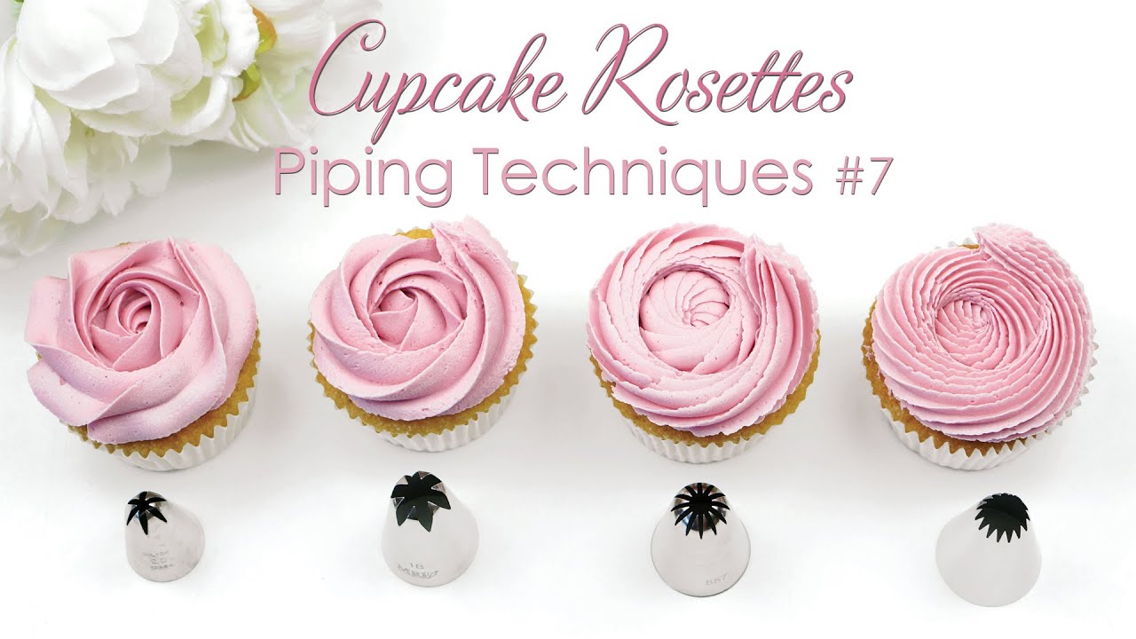 Rosette Cupcake Swirl - Cupcake Piping Techniques Tutorial