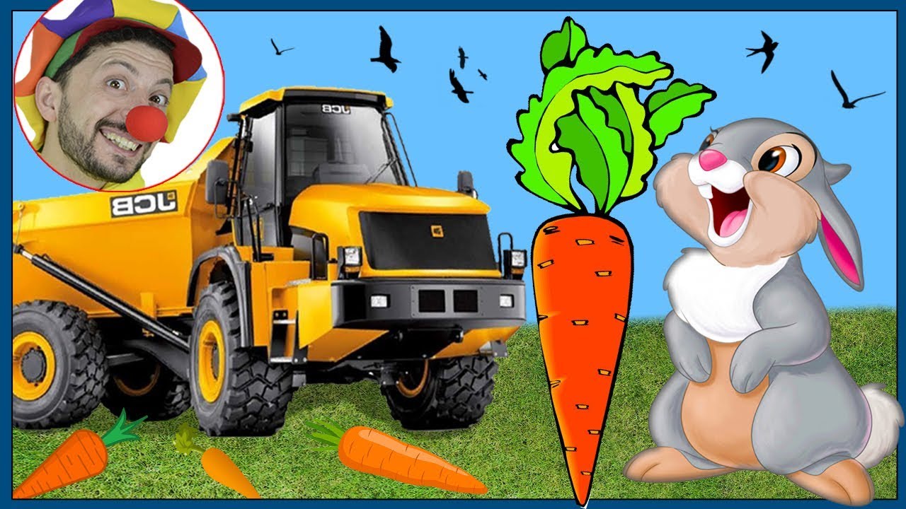 Dumper The Rabbit Construction vehicles Excavator Dump Truck on Farm - Carrot & Rabbit ...