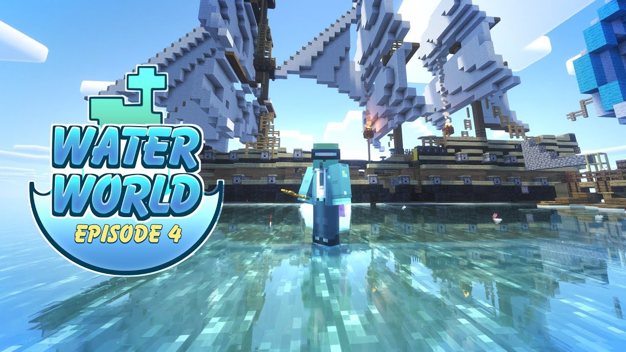Plundering Riches in a Minecraft Water World Mod Pack #4 - YouTube
