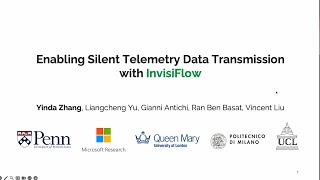 NSDI '25 - Enabling Silent Telemetry Data Transmission with InvisiFlow