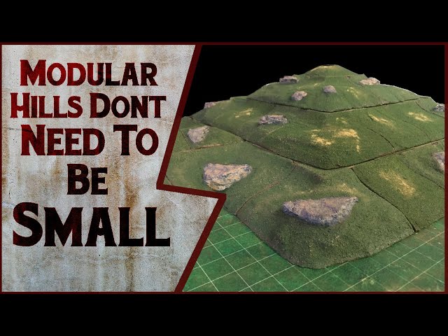 Mossy Stone Stacking Hills Set - Modular Wargame Terrain For Warhammer, D&D, RPGs