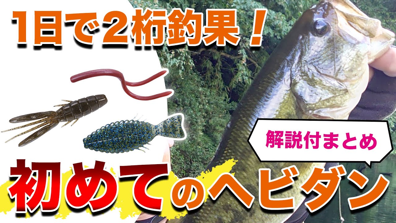 【解説付き】初めてのヘビダンがめっちゃ釣れたのでヒットシーンまとめてみた！【初夏のバス釣り】【7月の豊英ダム】