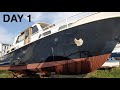 Cleaning the Bilge and Starting wih Interior Fixes - Day 1 - Vintage Yacht Restoration Vlog