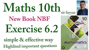 Maths class 10th | exercise 6.2 | NBF |new book| ex 6.2 | unit 6 | functions and graph