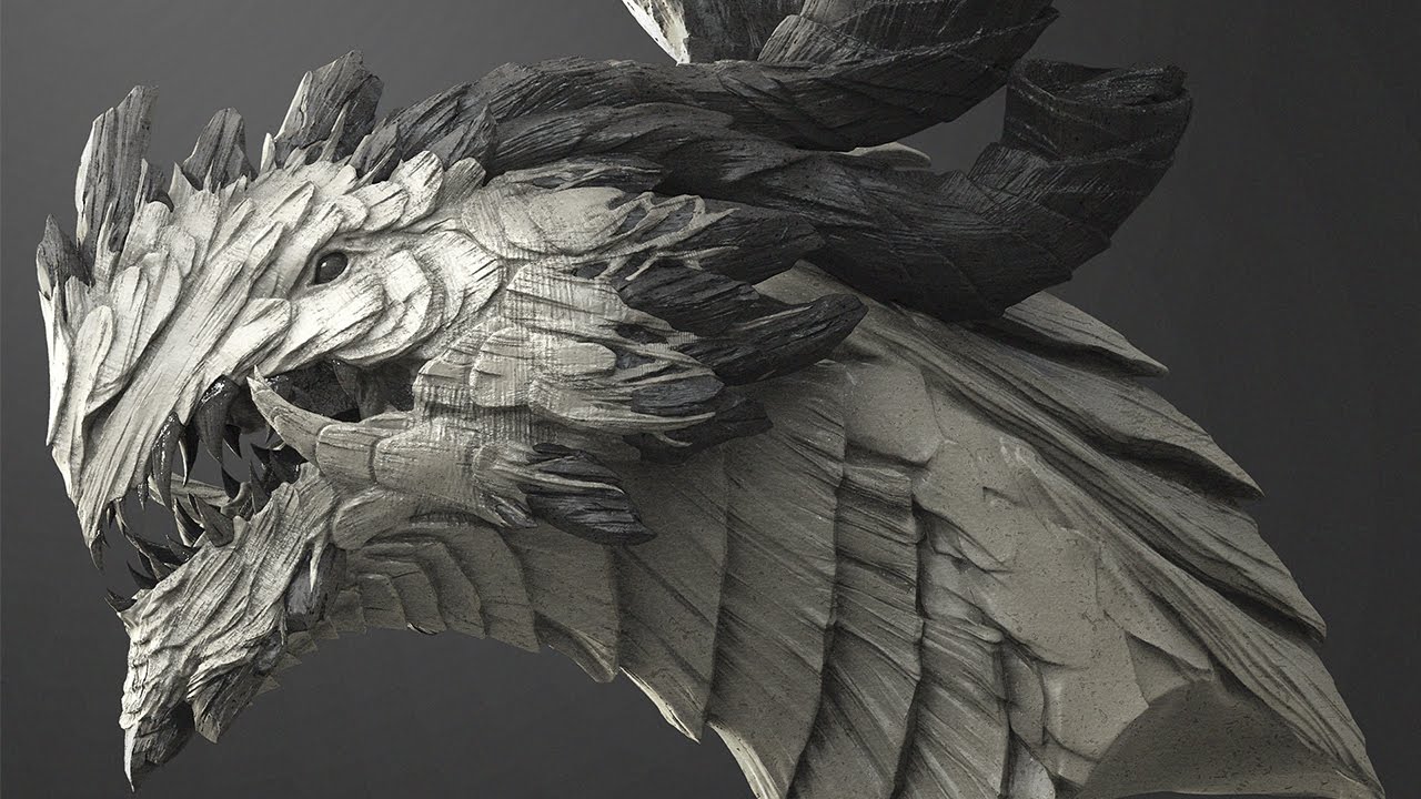 dragon sculpture zbrush