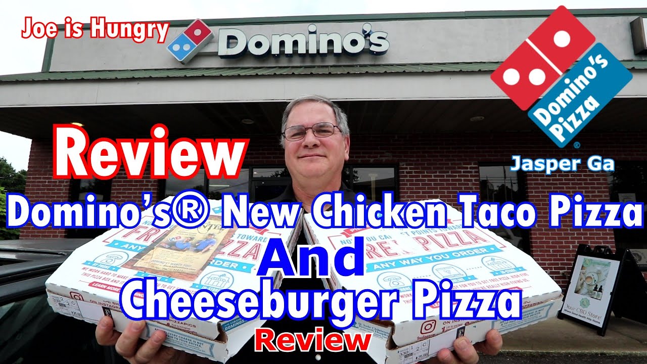 Domino’s New Chicken Taco Pizza Review | Domino's New Cheeseburger Pizza Review | Joe is Hungry 🌮🍕🐓🍔