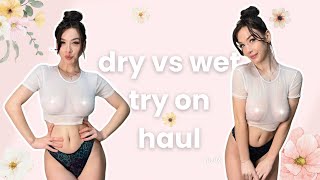 Transparent Try On Haul With Liza Dry Vs Wet Challenge