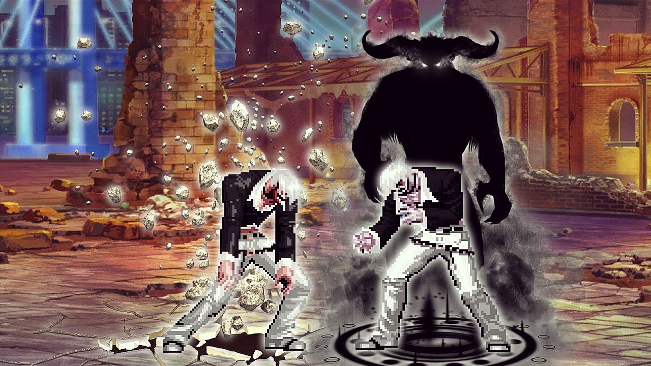 [KOF Mugen] Orochi Iori XIII WF LV1, LV 2 Vs 16 Ultimate Bosses Team