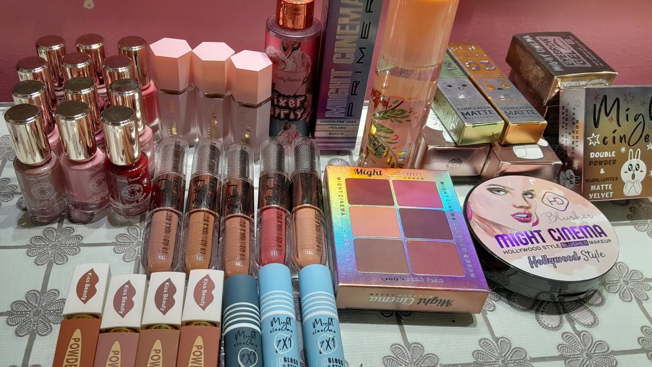 مشتريات جهاز ميكب العروسه من مايت سينما و بريتي وومن وأم ان