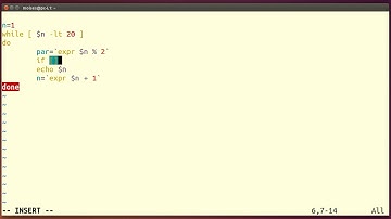 Ciclo While; Secuencia de Números Pares e Impares en el shell