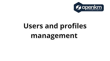 OpenKM - Users and profiles management - New User Interface