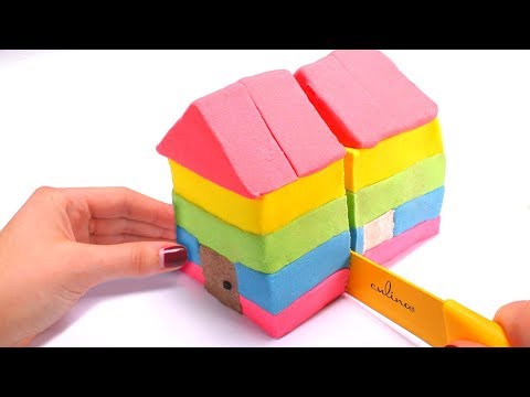 MAKING A KINETIC SAND BRICKS HOUSE 💕 Very Satisfying and Relaxing Videos