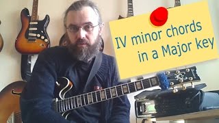 Video thumbnail of "IV minor chords in a major key"