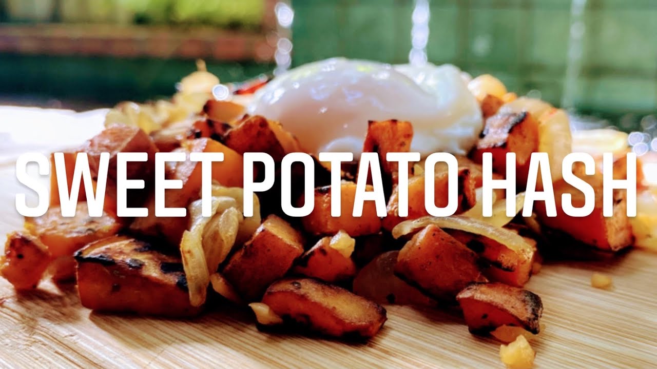 SWEET POTATO HASH browns with [Eggs] 🍠