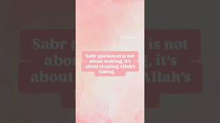 Be Patient 🌹And Trust His ( Allah) TIMINGS 🦋 | Sabr | Patient | Guidance. Soul1#ytshorts#sabr#quotes