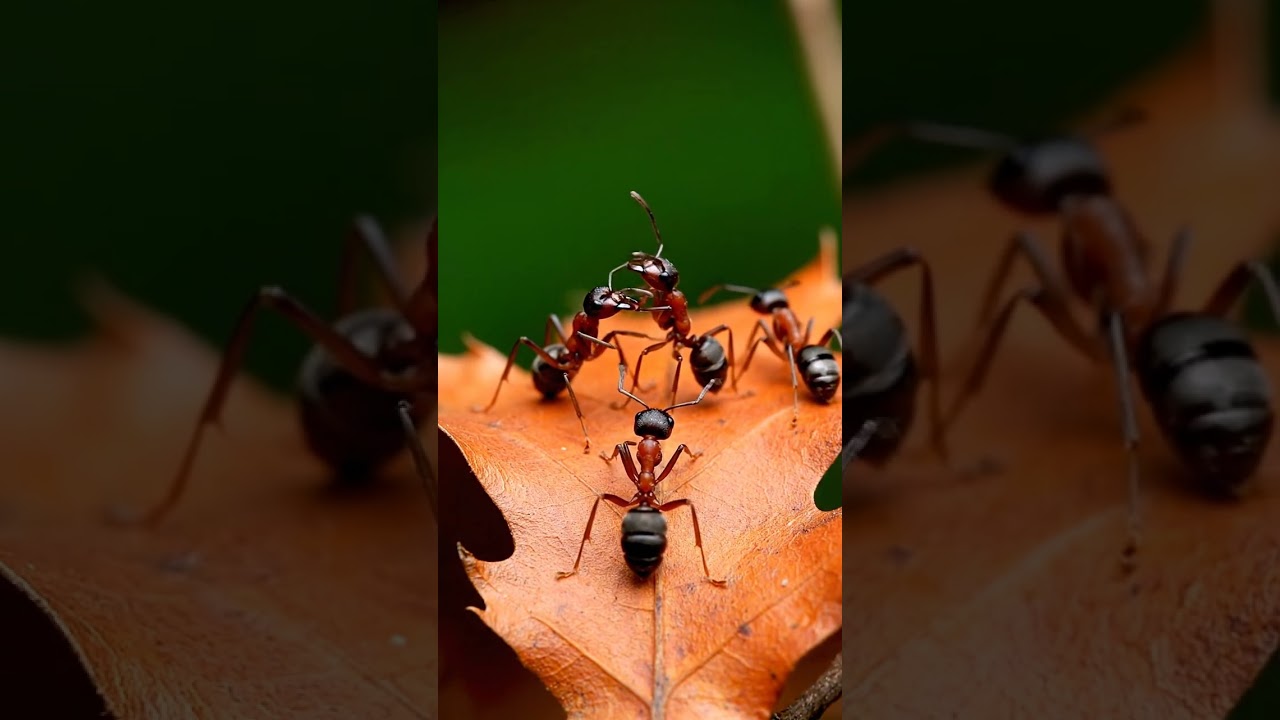 Ants Resting on a Leaf – Calm Macro Scene 