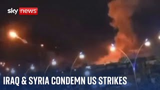 Iraq and Syria condemn 'blatant act of aggression' of US airstrikes | Middle East tensions screenshot 5