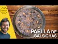 Paella de salchicha, cebolla roja y champiñones | Sausage, red onion and mushroom paella