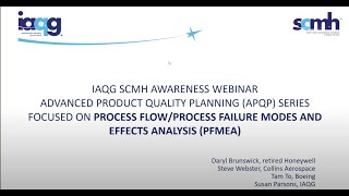 SCMH Awareness Webinar Focused on APQP Process Flow, Process Failure Modes and Effects Analysis PFME
