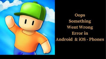Stumble Guys App Oops - Something Went Wrong Error in Android & iOS Phone - Please Try Again Later