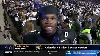 Travis Hunter postgame interview on SC | Colorado vs North Dakota State | 2024
