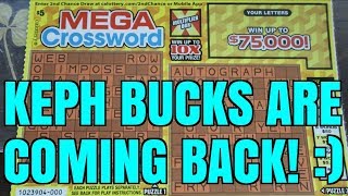 Keph bucks are coming back!!! mega crossword $5 california lottery
scratchers