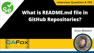 What is README.md file in GitHub Repositories (Selenium Interview Question #759)