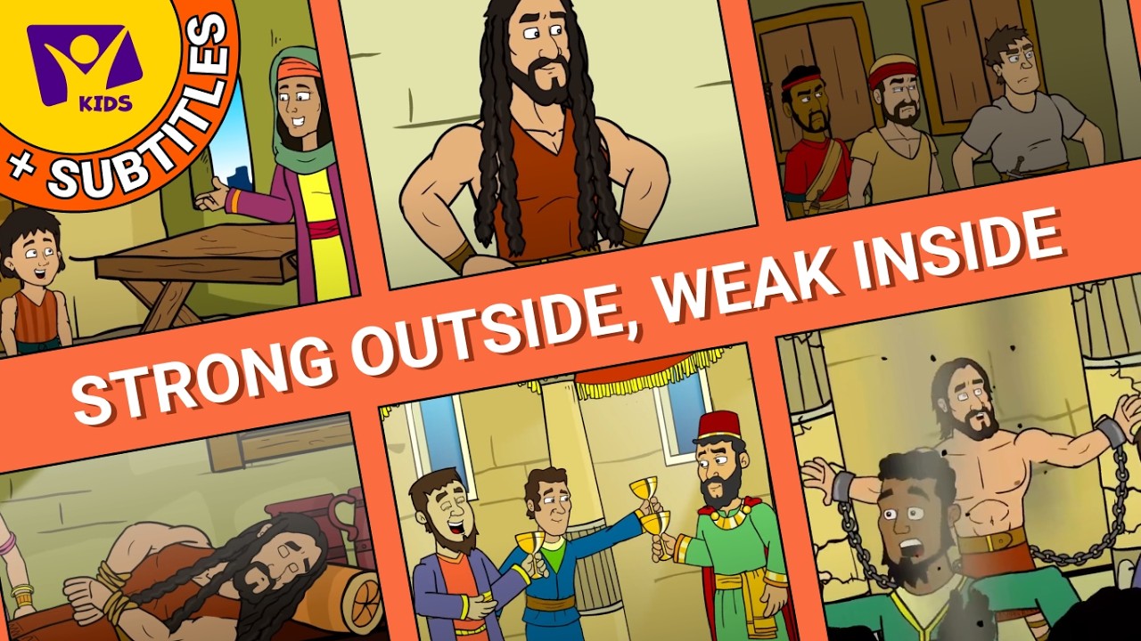 💪 Strong Outside, Weak Inside | Bible Story for Kids |  Samson's Story  +SUBTITLES