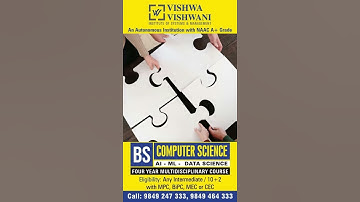 Why BS in AI & ML Is the Future | Professor Explains Course Benefits @ Vishwa Vishwani