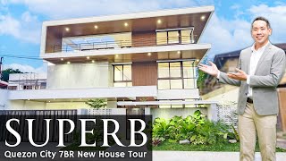 House Tour QC85 • Inside a STUNNING 7BR Quezon City New Ultra MODERN House and Lot for Sale