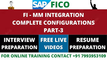 FI-MM INTEGRATION CONFIGURATIONS IN SAP, FI TO MM INTEGRATION CONFIGURATIONS, BEST SAP FICO TRAINING