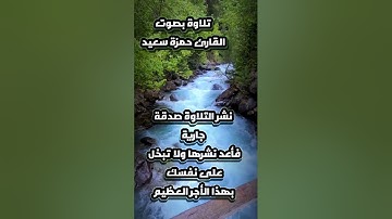 تلاوة بصوت القارئ حمزة سعيد #quran #تلاوة #قرآن @quran9392