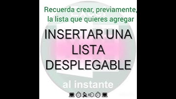 Insertar listas desplegables en excel fácil y rápido