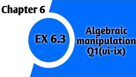 Math Class 9 | Chapter 6 | Algebraic Manipulation | Exercise# 6.3 Question#1 parts (vi-ix)
