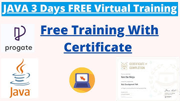 3 Days FREE Virtual Java Training Program with Free Certification. #Progate #Free #Java #Certificate