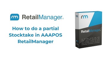 How to do a partial Stocktake in AAAPOS RetailManager