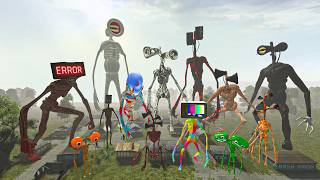 Siren Head EVOLVED Into a GIANT MONSTER ARMY… They invaded the gloomy village.! 😱 | GMod screenshot 5