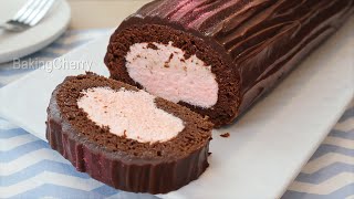 This chocolate roll cake is so soft that it will melt in your mouth!
