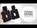 #МК - Прямоугольные серьги из хрусталя | #Tutorial - Rectangular earrings made of crystal