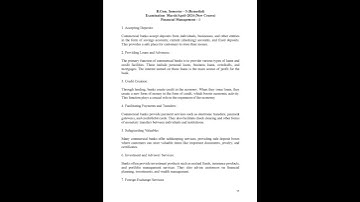 #bknmu B.Com Sem-5 Financial Management-1 Exam 2024 Remedial Paper Solution #bknmu_bcom_sem_5